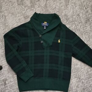 Polo by Ralph Lauren Men's Plaid Green Sweater
